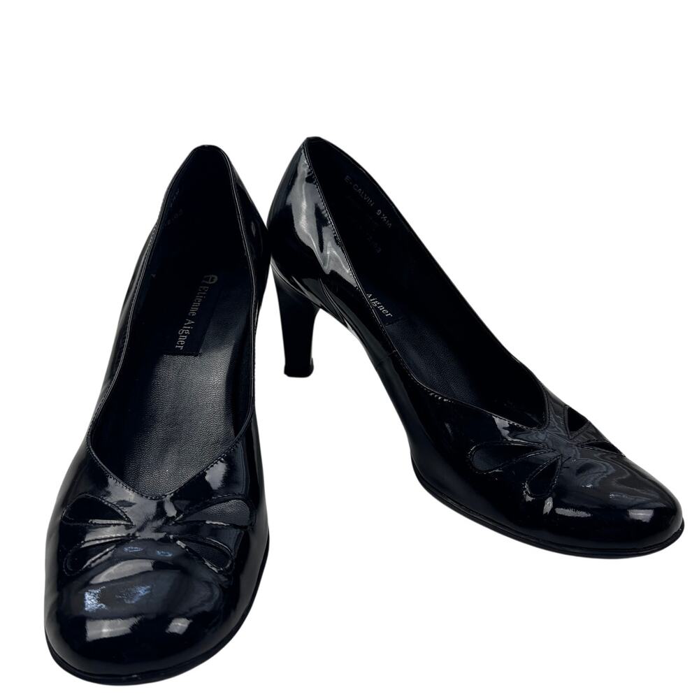 Etienne Aigner Calvin Vintage Classic Sleek Patent Timeless Heels Women's 9.5